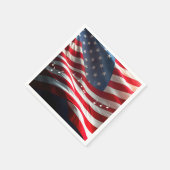 Musical Notes Floating On an American Flag Servet (Hoek)