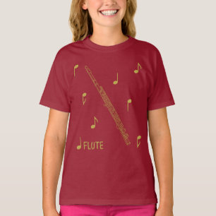 Musical Notes Flute T-shirt