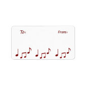 Musical Notes Gift Sticker Label (Voorkant)