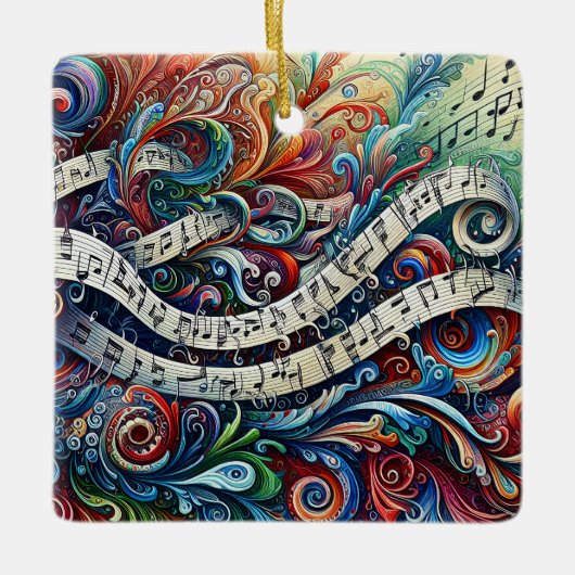 Musical Notes Graffiti Ornament (Voorkant)