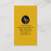 Musical Notes Guitar Riffs Yellow Guitar Visitekaartje (Achterkant)