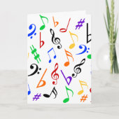 Musical Notes Holiday Card - Multi Feestdagen Kaart (Voorkant)