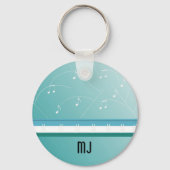 Musical Notes Initiaal Sleutelhanger (Voorkant)