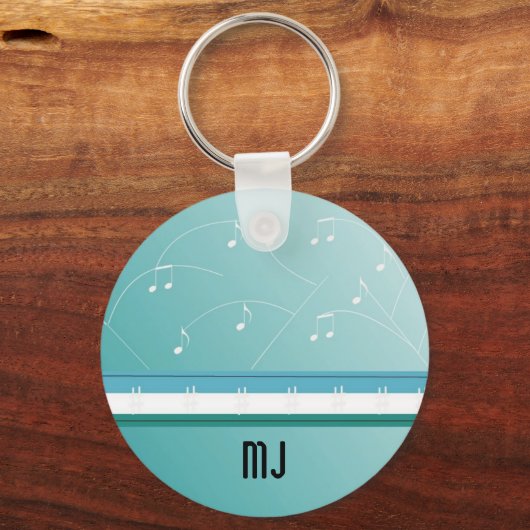 Musical Notes Initiaal Sleutelhanger (Voorkant)