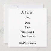 Musical Notes  Invitation Red & Black Kaart (Achterkant)