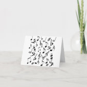 Musical Notes Kaart - White en Black (Voorkant)