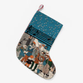 Musical Notes KerstCarolers Stars Village Kleine Kerstsok (Voorkant (Hangend))