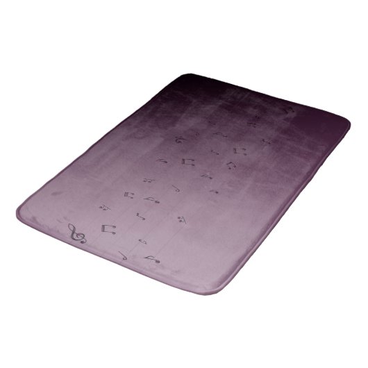 Musical Notes Mauve Bath Mat (Gekanteld)
