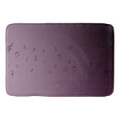 Musical Notes Mauve Bath Mat (Voorkant)
