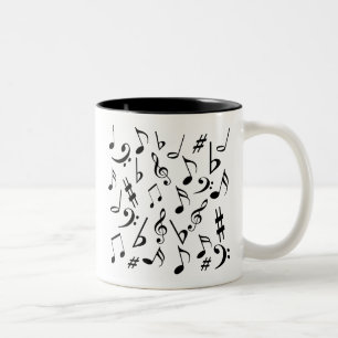 Musical Notes Mok - White en Black