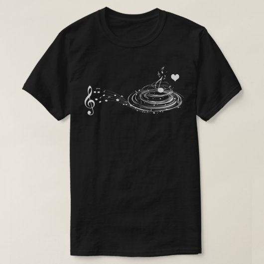 Musical Notes Music Dad Text In Treble Clef T-shirt (Design voorkant)