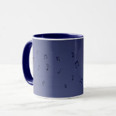 Musical Notes Navy Mok (Voorkant links)