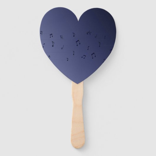 Musical Notes Navy Ombre Set van fans Handwaaier (Achterkant)
