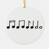 Musical Notes Ornament Round (Voorkant)
