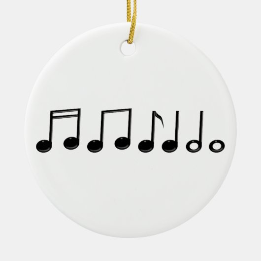 Musical Notes Ornament Round (Voorkant)