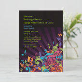 Musical Notes Overweging Uitnodiging (Staand voorkant)