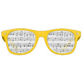 Musical Notes Party Shades Retro Zonnebril (Voorkant)