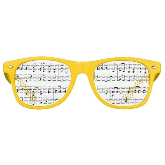 Musical Notes Party Shades Retro Zonnebril (Voorkant)