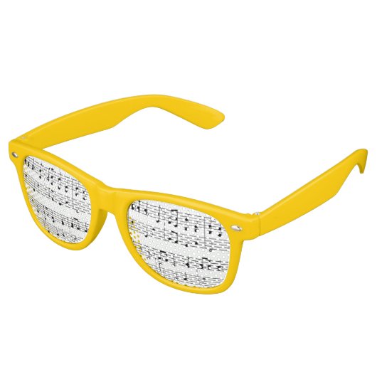 Musical Notes Party Shades Retro Zonnebril (Gekanteld)