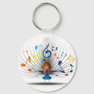 Musical Notes Peecock Sleutelhanger