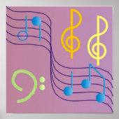 Musical Notes Poster (Voorkant)