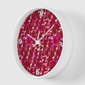 Musical Notes print - burgundy, multi (Hoek)