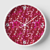 Musical Notes print - burgundy, multi (Voorkant)