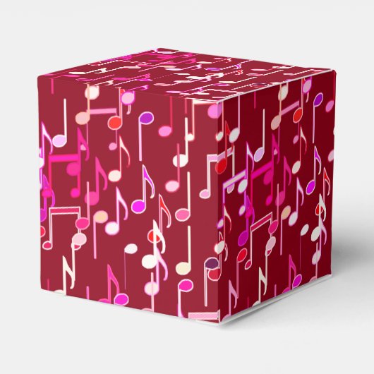 Musical Notes print - burgundy, multi Bedankdoosjes (Achterkant)