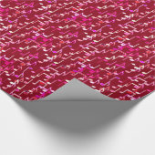 Musical Notes print - burgundy, multi Cadeaupapier (Hoek)