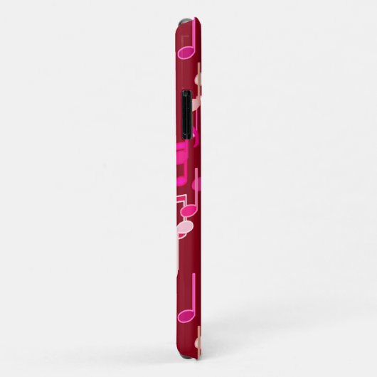 Musical Notes print - burgundy, multi Case-Mate iPhone Case (Achterkant/rechts)