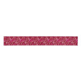 Musical Notes print - burgundy, multi Grosgrain Lint (Voorkant)