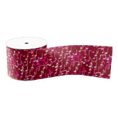 Musical Notes print - burgundy, multi Grosgrain Lint (Spoel)