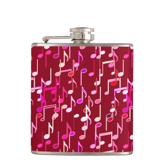 Musical Notes print - burgundy, multi Heupfles (Voorkant)