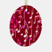 Musical Notes print - burgundy, multi Keramisch Ornament (Rechts)