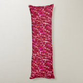 Musical Notes print - burgundy, multi Lichaamskussen (Achterkant (Verticaal))