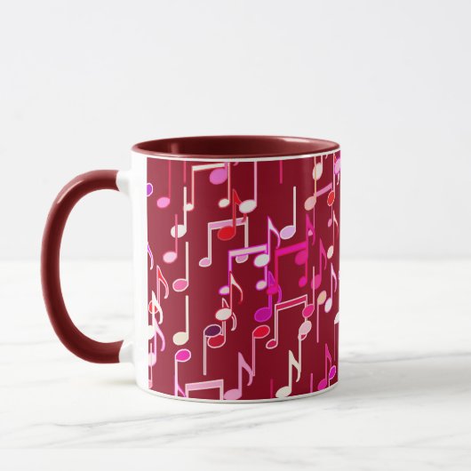 Musical Notes print - burgundy, multi Mok (Links)