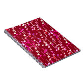 Musical Notes print - burgundy, multi Notitieboek (Rechterzijde)