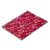 Musical Notes print - burgundy, multi Notitieboek (Linkerzijde)