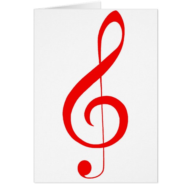 Musical "Notes"_Red Treble Clef (Voorkant)