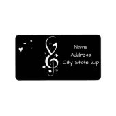** MUSICAL NOTES** RETURN ADDRESS LABELS (Voorkant)