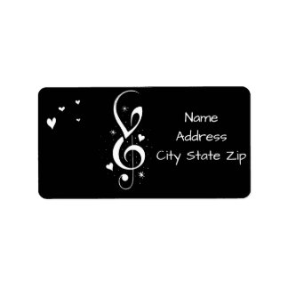 ** MUSICAL NOTES** RETURN ADDRESS LABELS