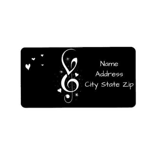 ** MUSICAL NOTES** RETURN ADDRESS LABELS (Voorkant)