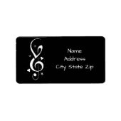 ** MUSICAL NOTES** RETURN ADDRESS LABELS (Voorkant)