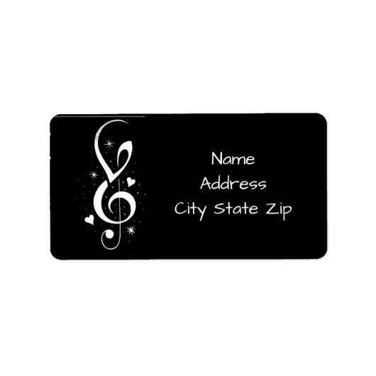 ** MUSICAL NOTES** RETURN ADDRESS LABELS (Voorkant)