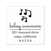 Musical Notes Return Address Stempel (Design)