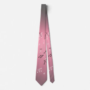 Musical Notes roze Light Stropdas