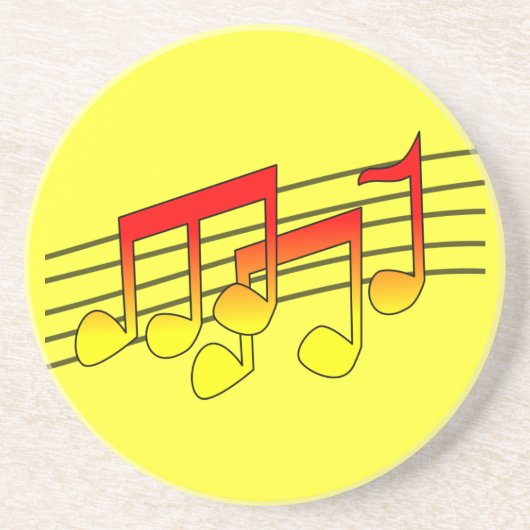 Musical Notes Sandstone Onderzetter (Voorkant)
