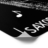 Musical Notes Saxophone Poster (Hoek)