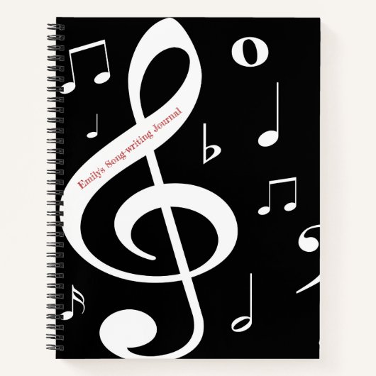 Musical Notes Song-write Journal Notitieboek (Voorkant)