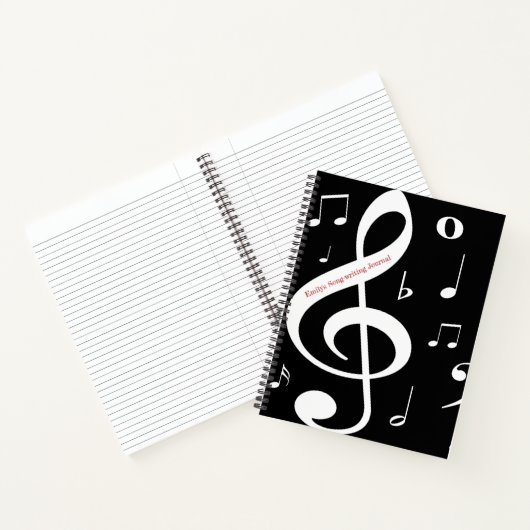 Musical Notes Song-write Journal Notitieboek (Binnen)